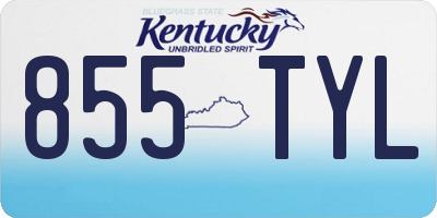 KY license plate 855TYL