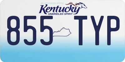 KY license plate 855TYP