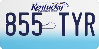 KY license plate 855TYR