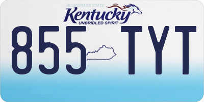 KY license plate 855TYT