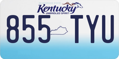 KY license plate 855TYU