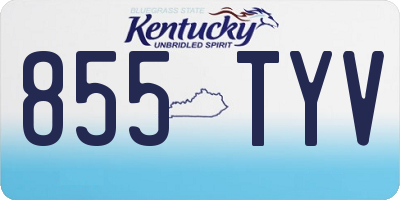 KY license plate 855TYV