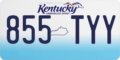 KY license plate 855TYY