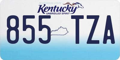 KY license plate 855TZA