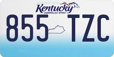 KY license plate 855TZC