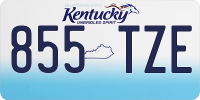 KY license plate 855TZE