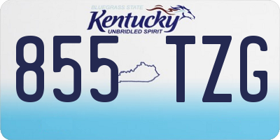 KY license plate 855TZG
