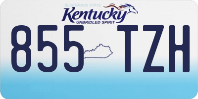 KY license plate 855TZH