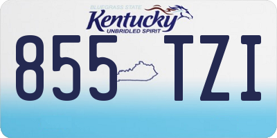 KY license plate 855TZI