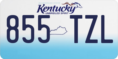KY license plate 855TZL