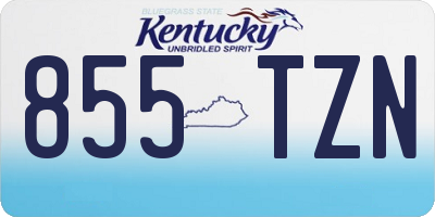 KY license plate 855TZN