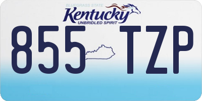 KY license plate 855TZP