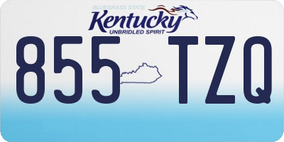 KY license plate 855TZQ