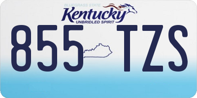 KY license plate 855TZS