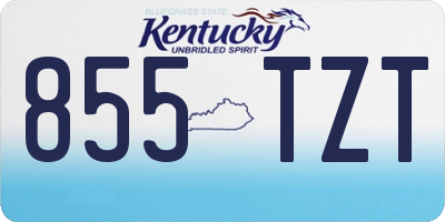 KY license plate 855TZT