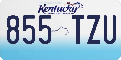 KY license plate 855TZU