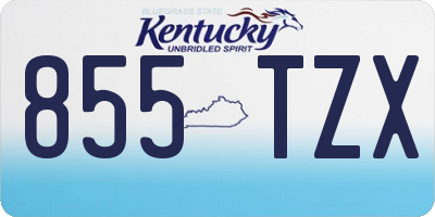 KY license plate 855TZX