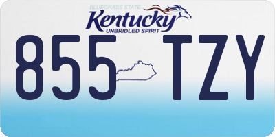 KY license plate 855TZY
