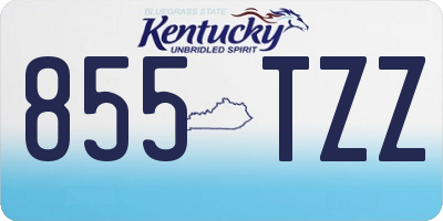 KY license plate 855TZZ