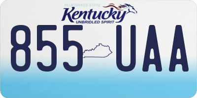 KY license plate 855UAA