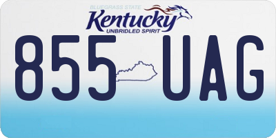 KY license plate 855UAG