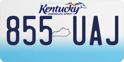 KY license plate 855UAJ