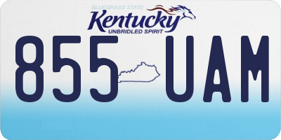 KY license plate 855UAM