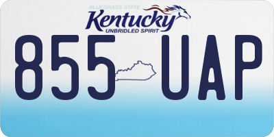 KY license plate 855UAP