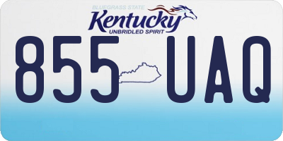 KY license plate 855UAQ