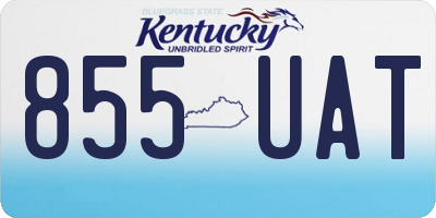 KY license plate 855UAT