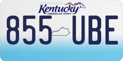 KY license plate 855UBE
