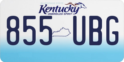 KY license plate 855UBG