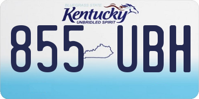 KY license plate 855UBH