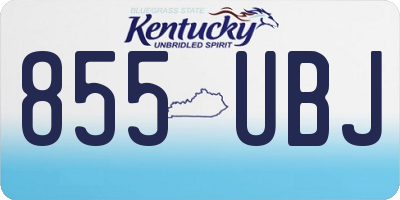 KY license plate 855UBJ