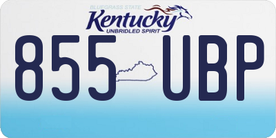 KY license plate 855UBP