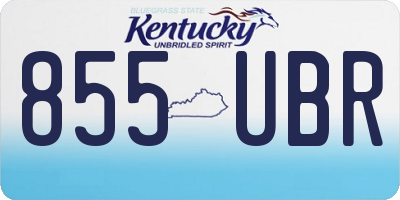 KY license plate 855UBR