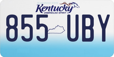 KY license plate 855UBY