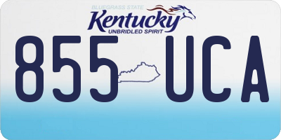 KY license plate 855UCA