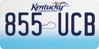 KY license plate 855UCB