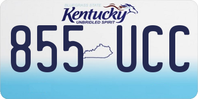 KY license plate 855UCC