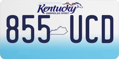 KY license plate 855UCD