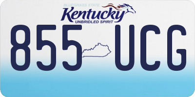 KY license plate 855UCG