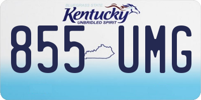 KY license plate 855UMG