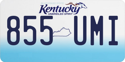 KY license plate 855UMI