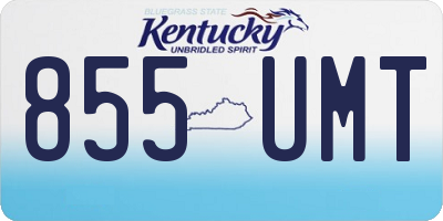 KY license plate 855UMT