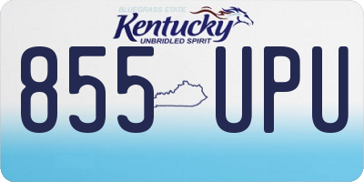 KY license plate 855UPU