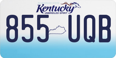 KY license plate 855UQB