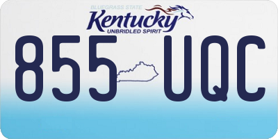 KY license plate 855UQC