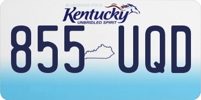 KY license plate 855UQD