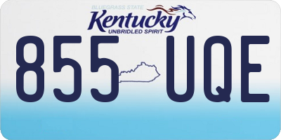 KY license plate 855UQE